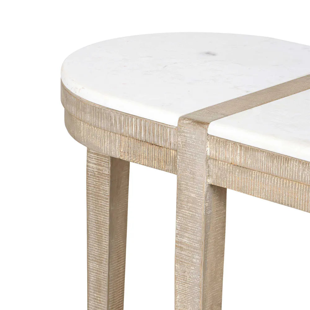 Corfu Marble Oval Console