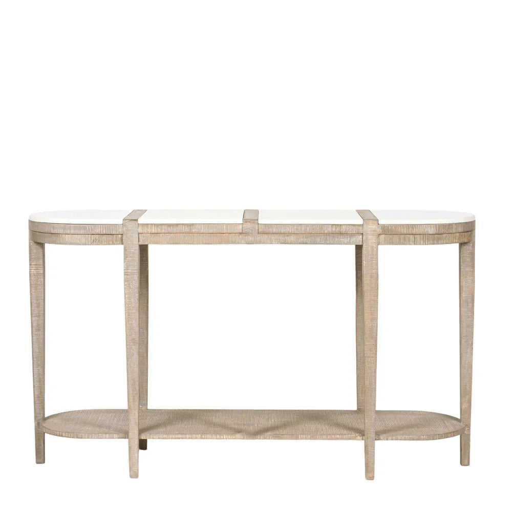 Corfu Marble Oval Console