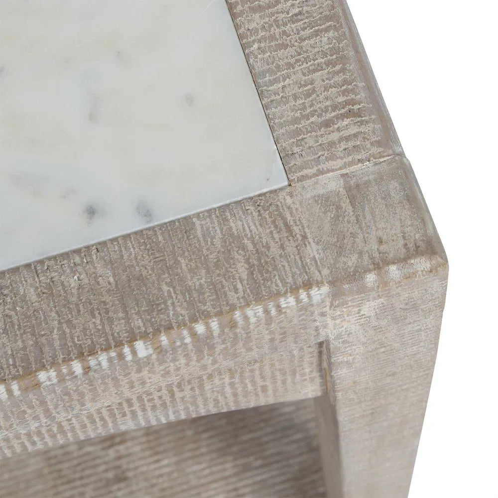 Corfu Marble Square Side Table