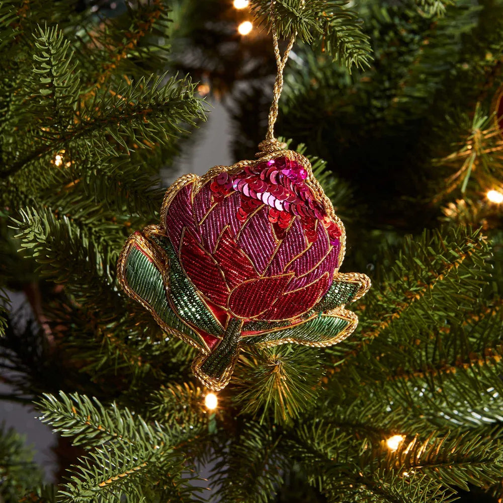 Waratah Sequin Hanging Decoration