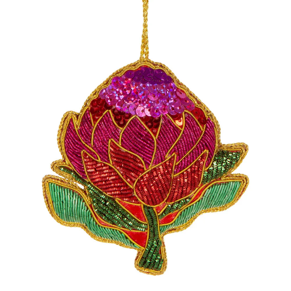 Waratah Sequin Hanging Decoration