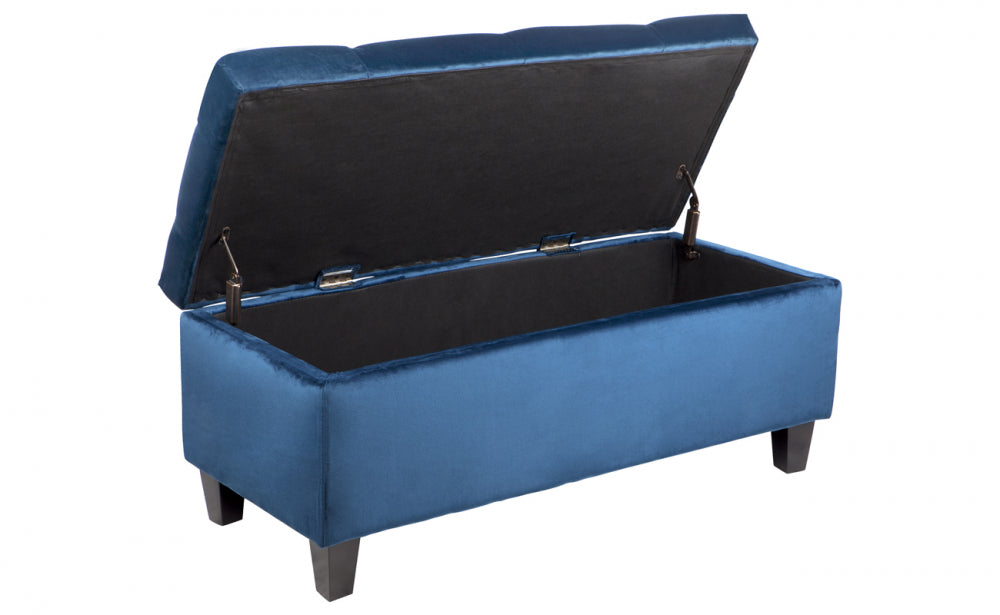 Pippa Storage Ottoman in Navy
