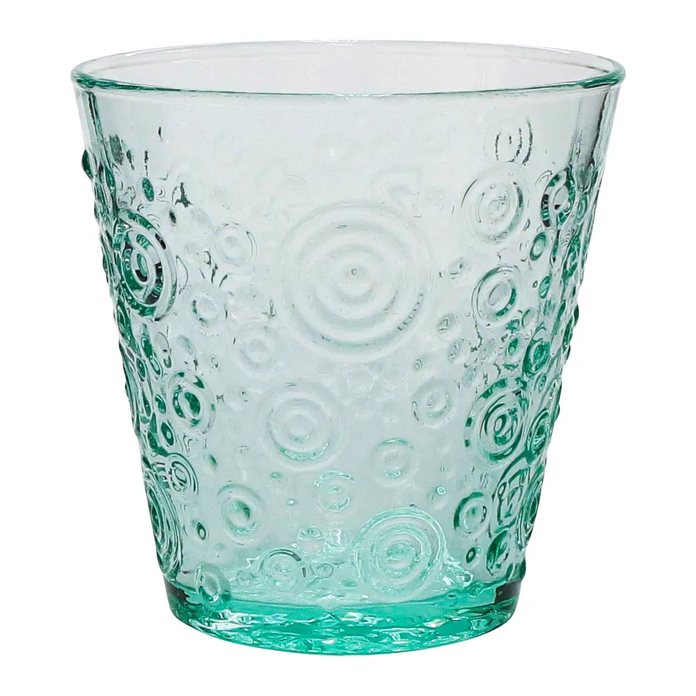 Glass Tumbler Set of 8 in Coastal Hues