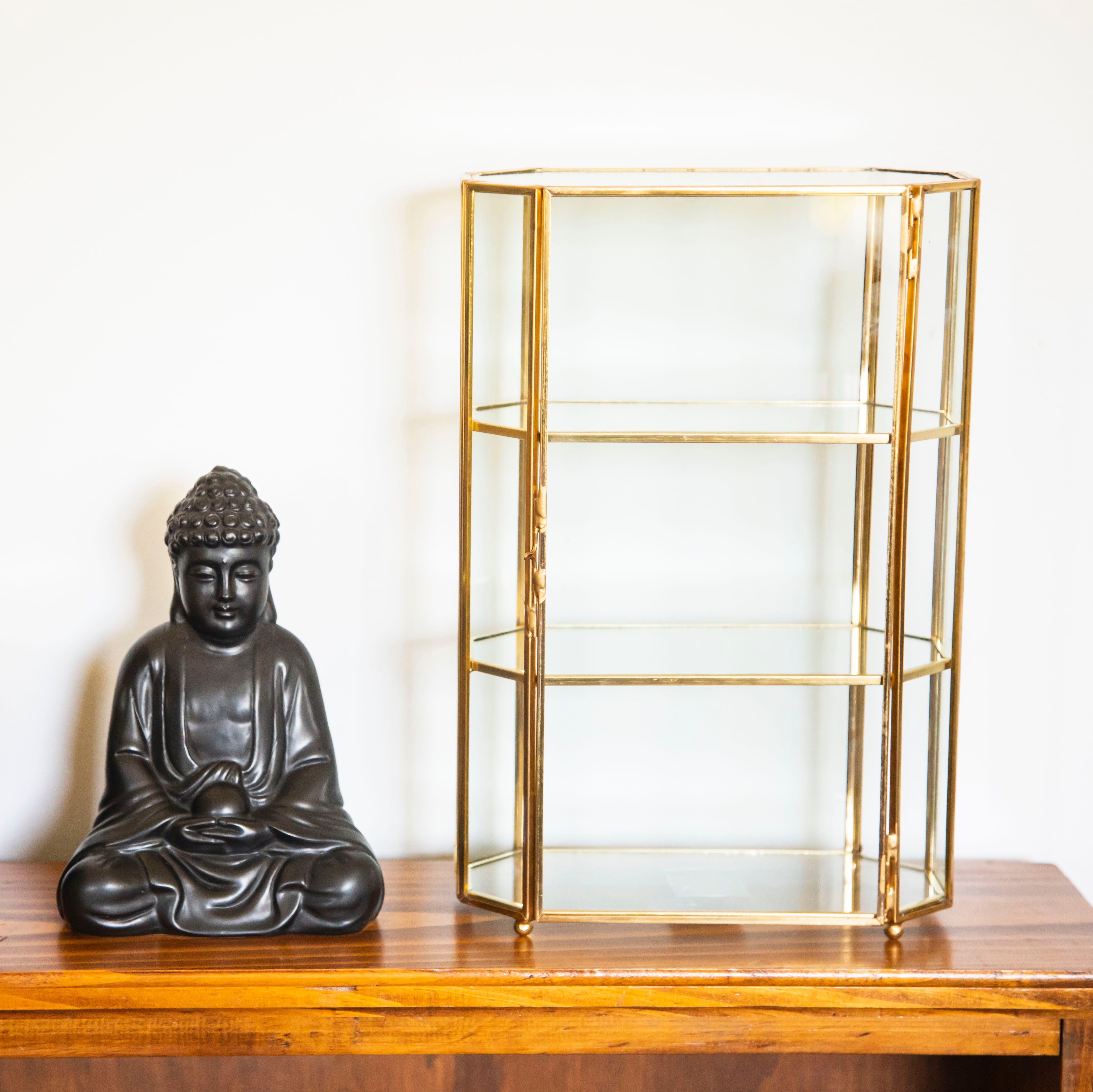 Brass & Glass Display Case