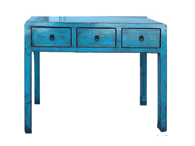 Antique Oriental Console in Blue