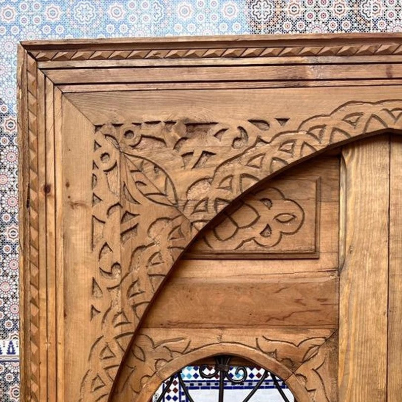 Moroccan Double Door with Ironwork