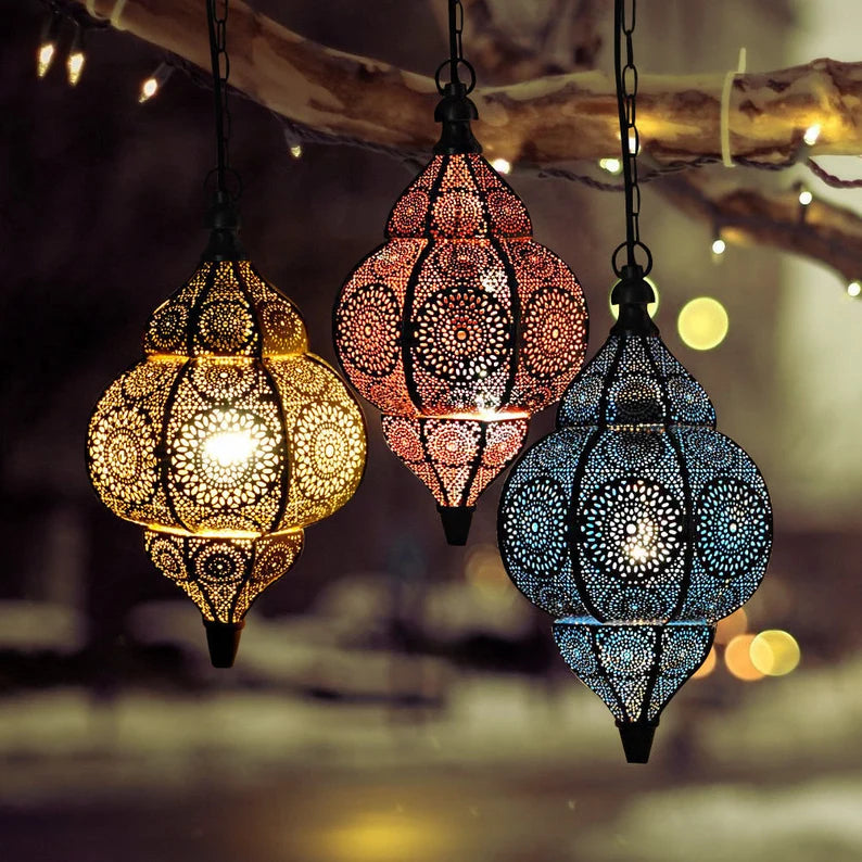 Genuine Moroccan Fretwork Pendant Light Shade - Awzal
