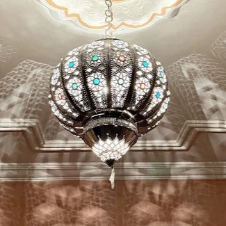 Genuine Moroccan Fretwork Pendant Light Shade - Machluf