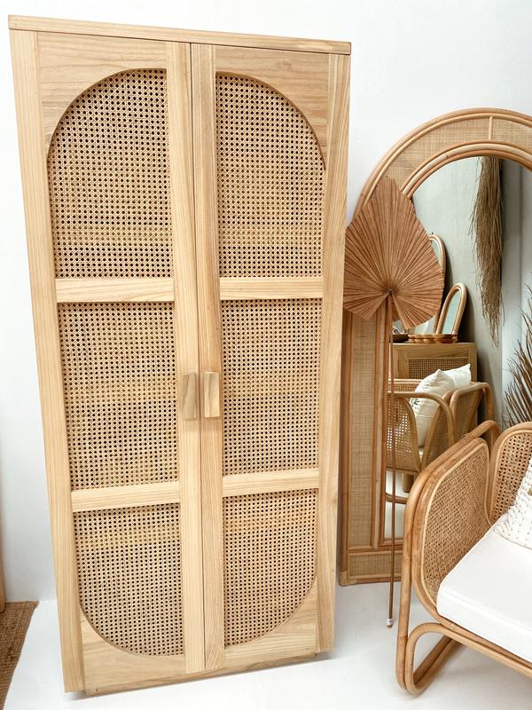 Lombok Rattan Tall Cabinet