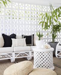 Bamileke Side Table in White