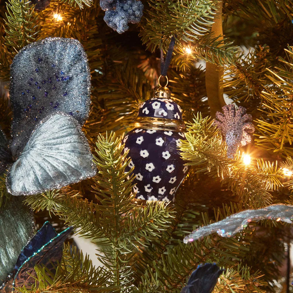 Hanging Ginger Jars Xmas Decor - Box of 4