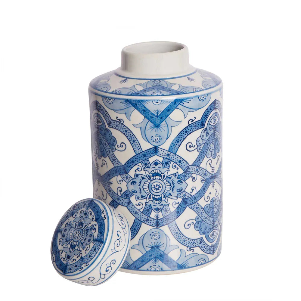 Ula Porcelain Lidded Jar - Tall Small