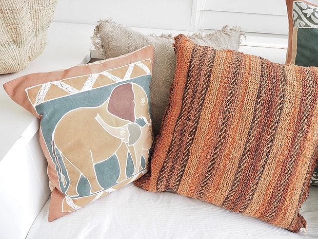 Malawi Cushion Range: Kazbah Heavily Textured  Cushion