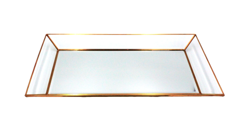 Brass & Glass Large Tray