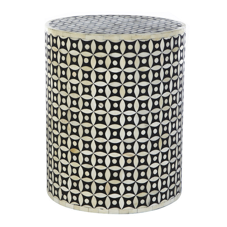 Pali Bone Inlay Eye Side Table