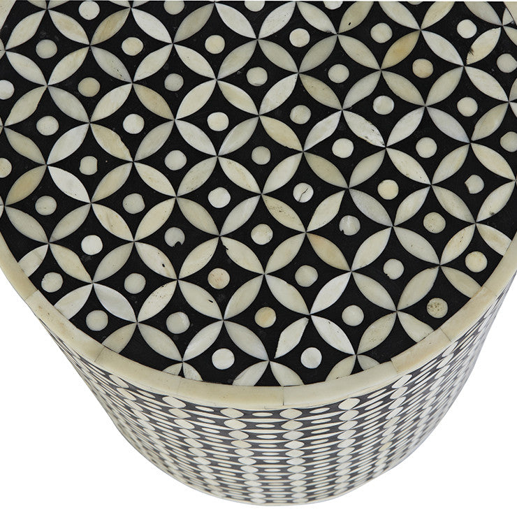 Pali Bone Inlay Eye Side Table