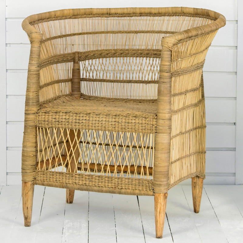 Genuine Malawi Chair in Natural including Cushion - Warehouse Sale