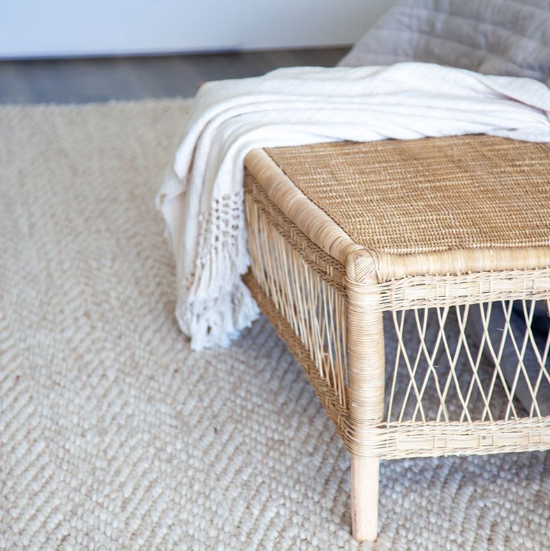 Traditional Malawi Open Weave Table/Bench