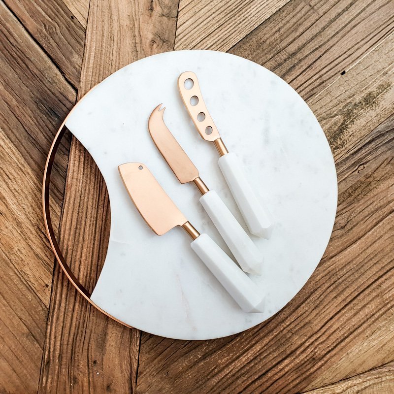 Manhattan Round Marble Cheese Board