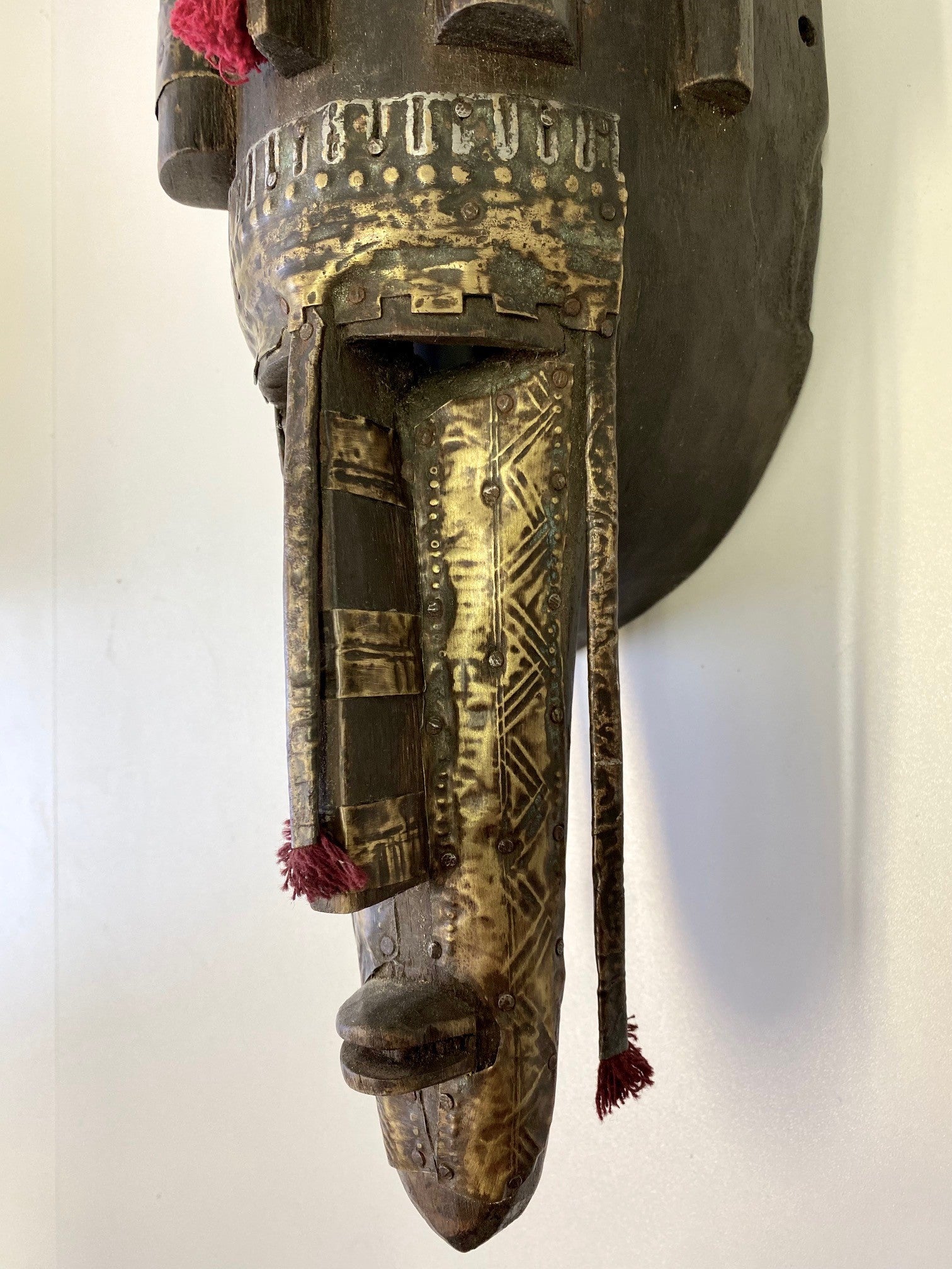 Vintage Marka Mask with Red Tassels