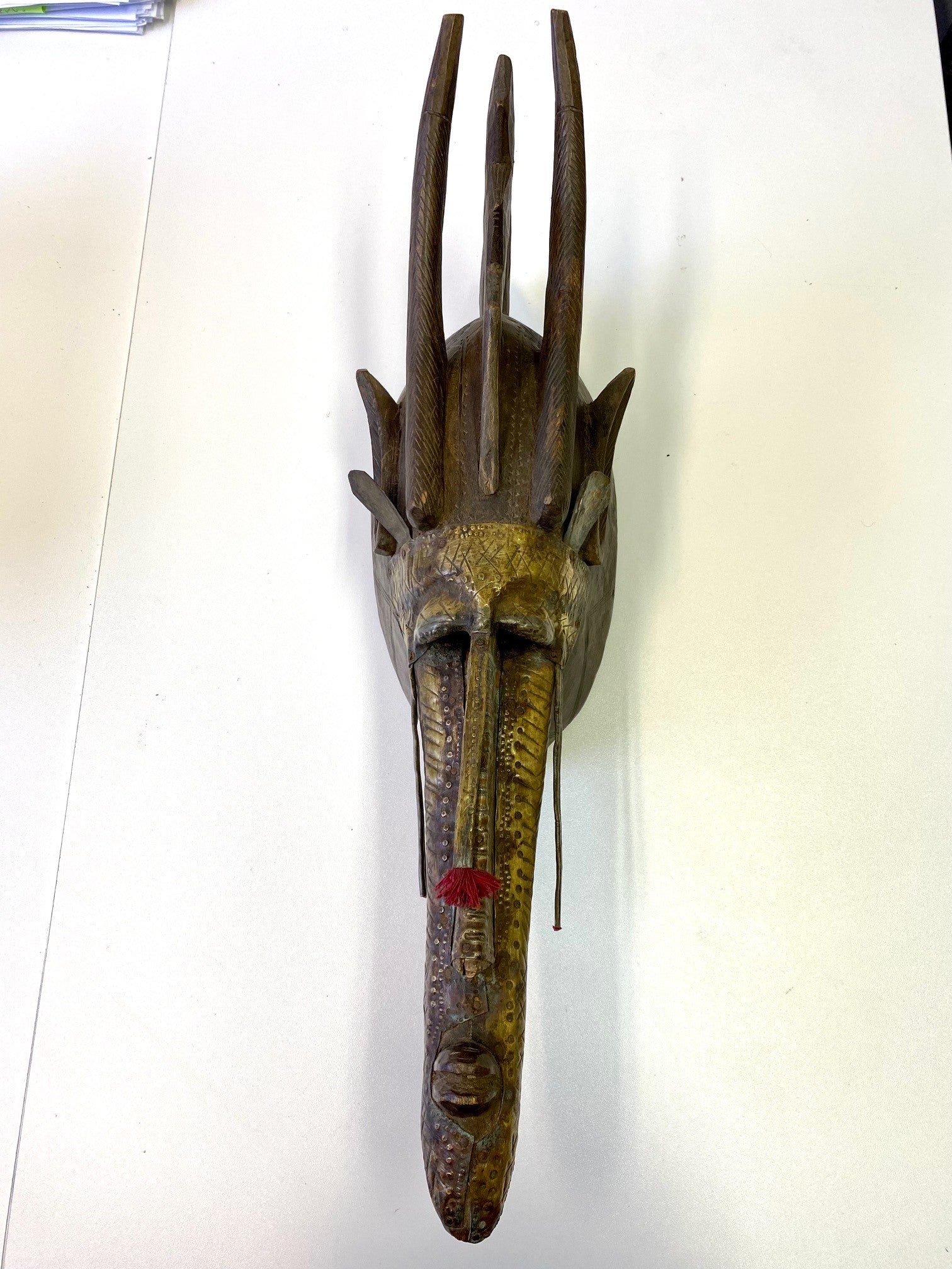 Vintage Marka Mask with Red Tassels