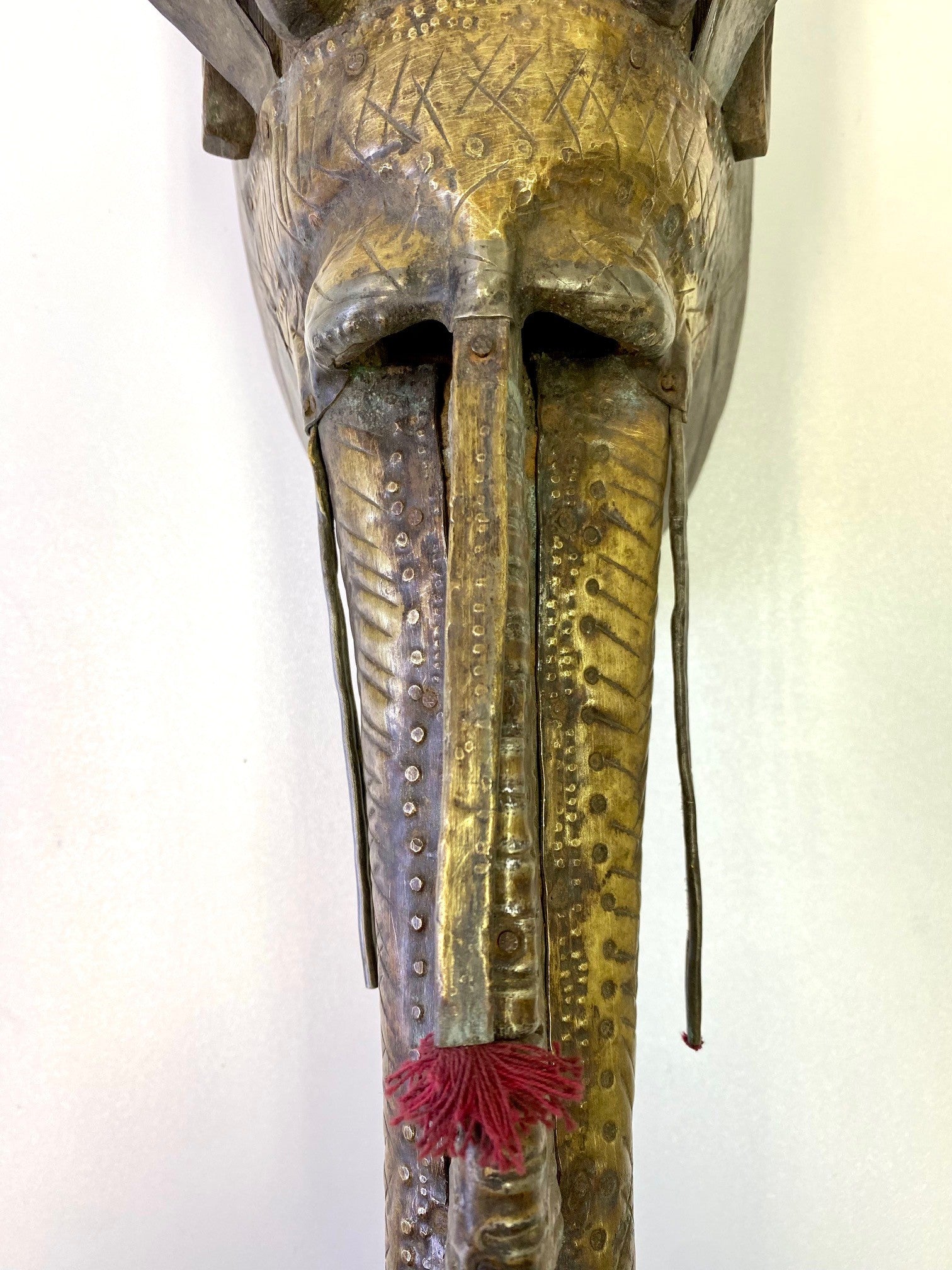 Vintage Marka Mask with Red Tassels