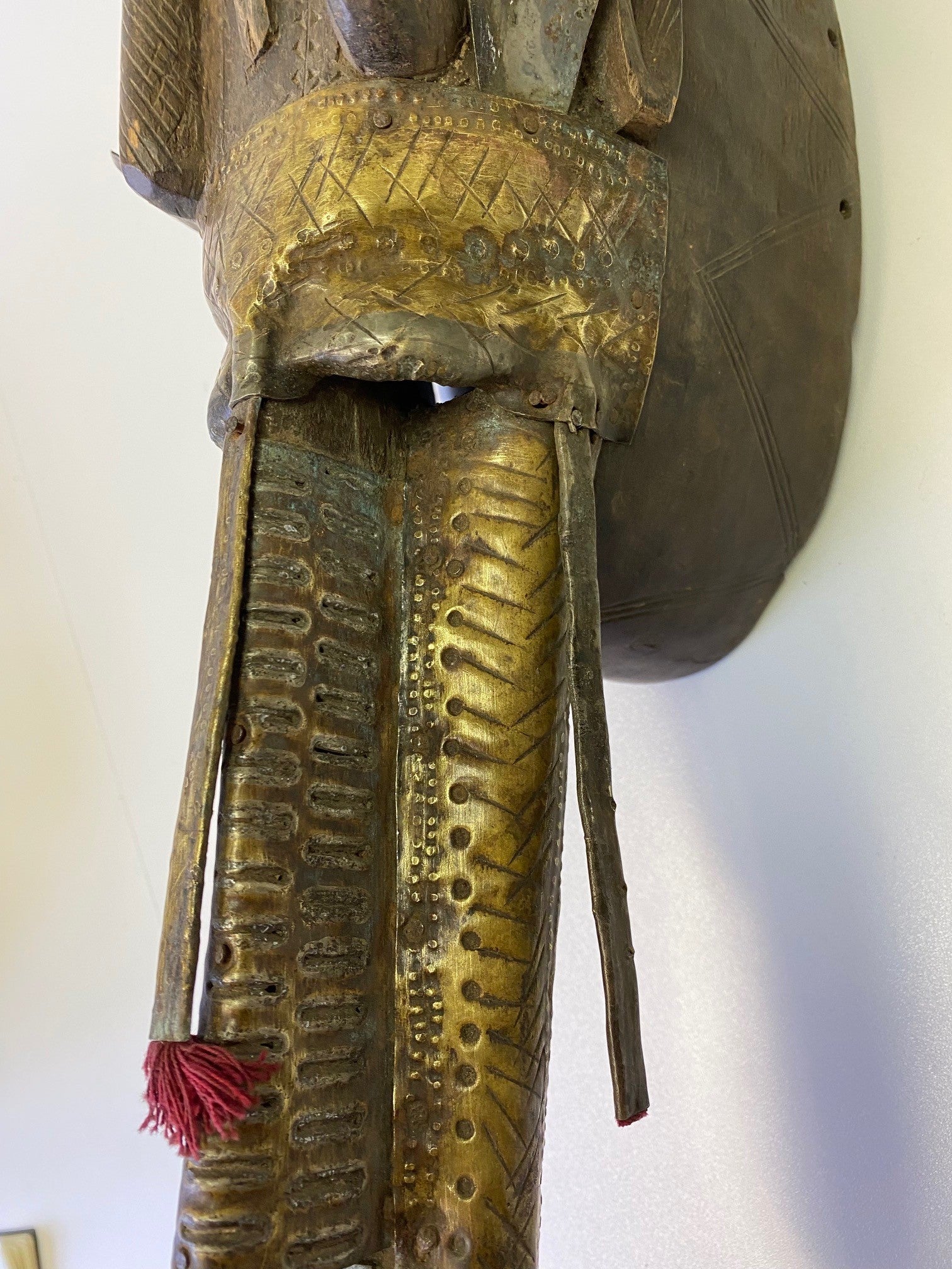 Vintage Marka Mask with Red Tassels
