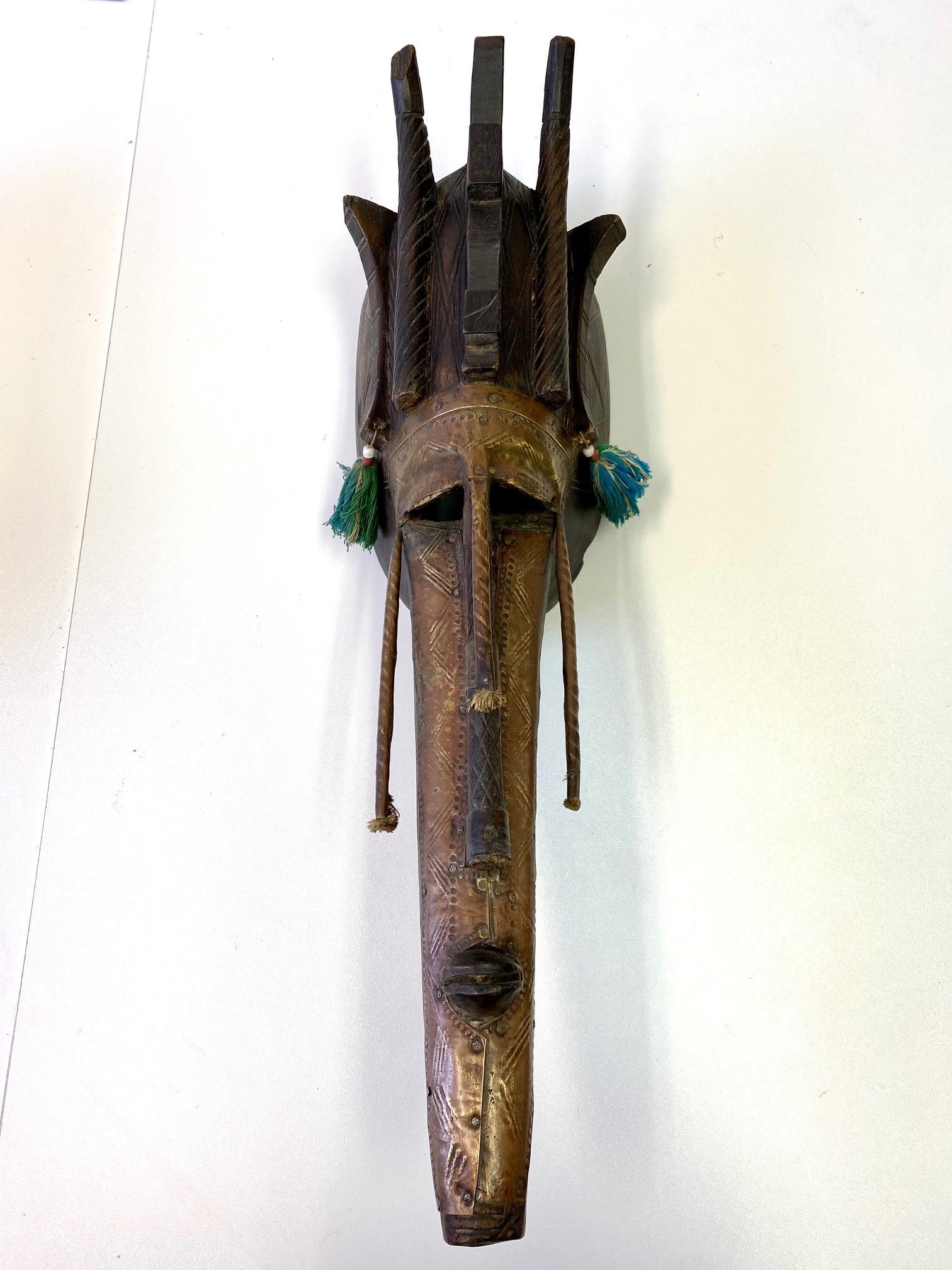 Vintage Marka Mask with Green Tassel