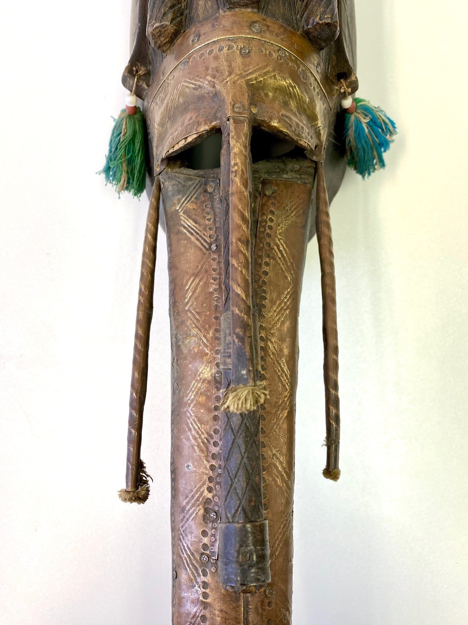 Vintage Marka Mask with Green Tassel