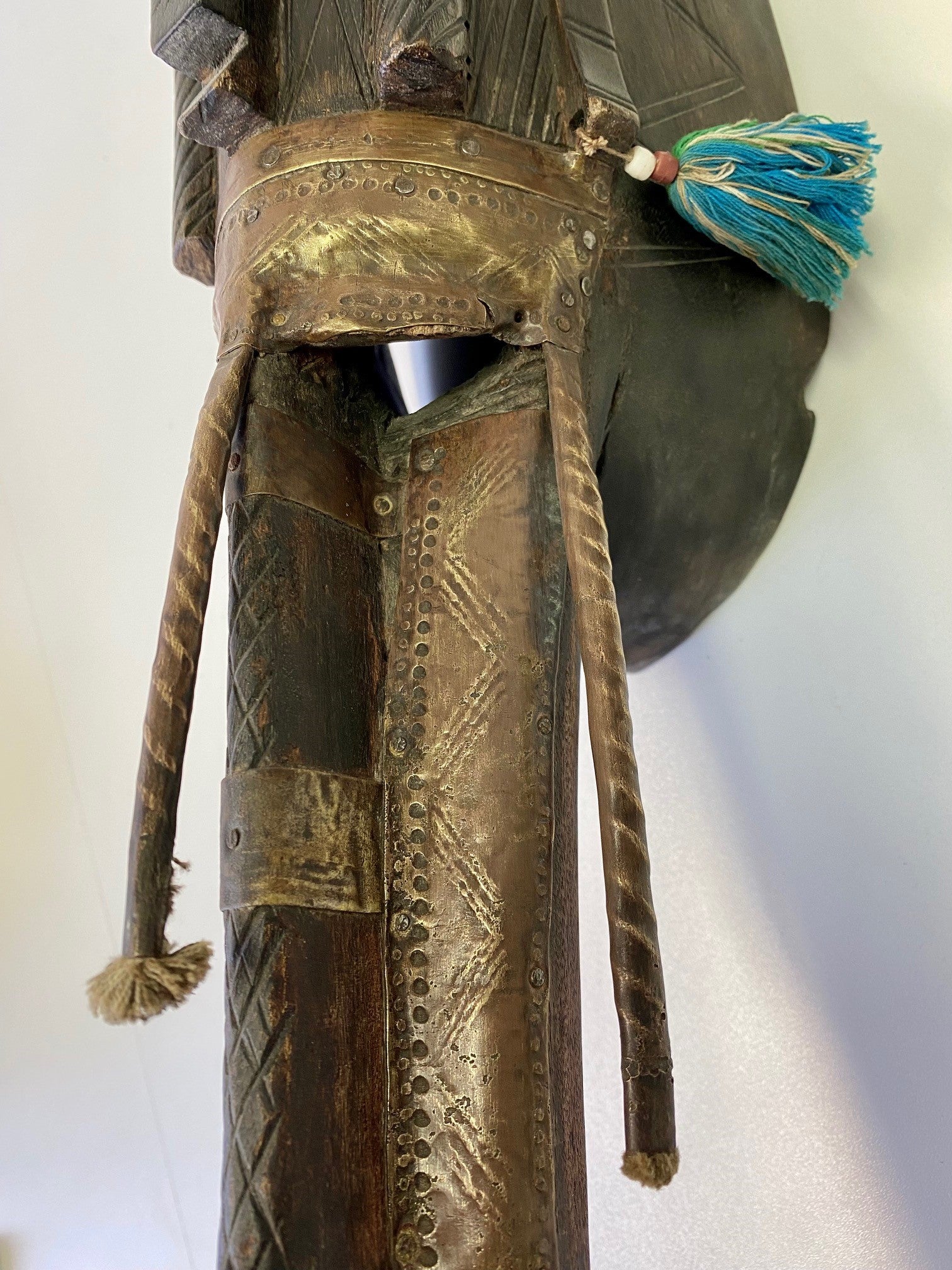 Vintage Marka Mask with Green Tassel