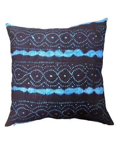 Mud Cloth Cushion in Indigo