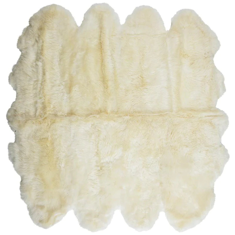 Merino Sheepskin Rug in White - Large