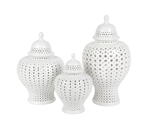 Minx Temple Jar in White