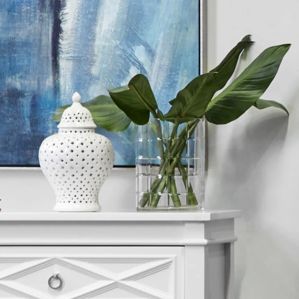 Minx Temple Jar in White