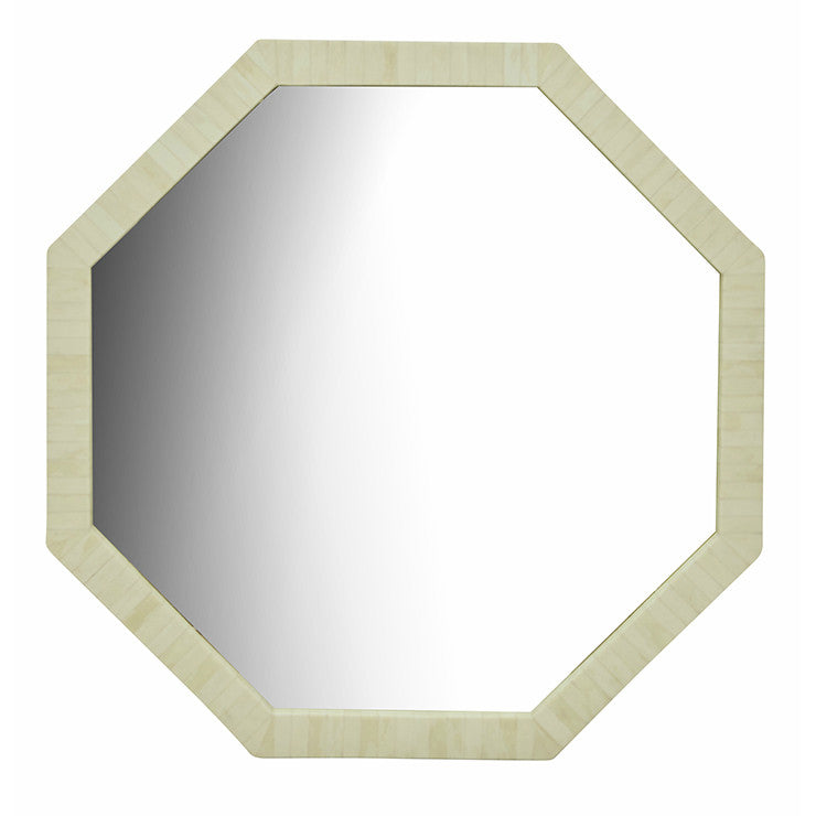 Moroccan Quatrefoil Bone Large Mirror in Ocean Blue