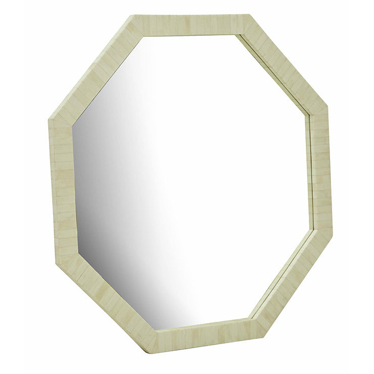 Moroccan Quatrefoil Bone Large Mirror in Ocean Blue