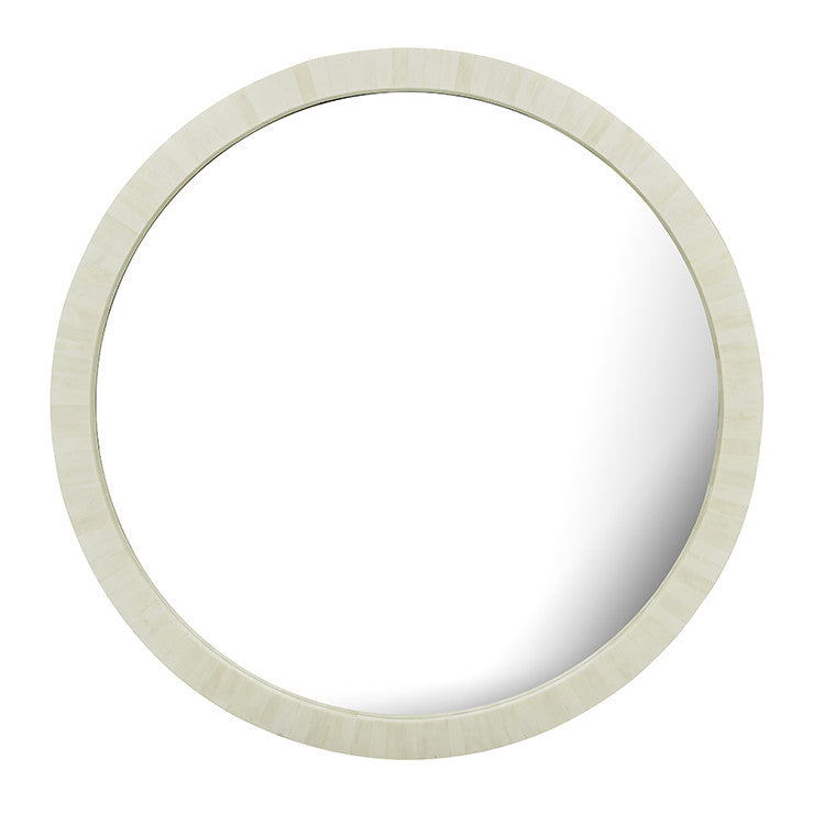 Double Framed Bone Parquetry Mirror