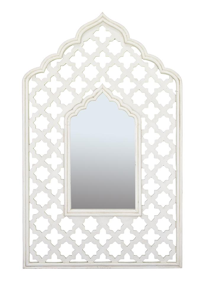 Exotic Carved Timber Arch Mirror