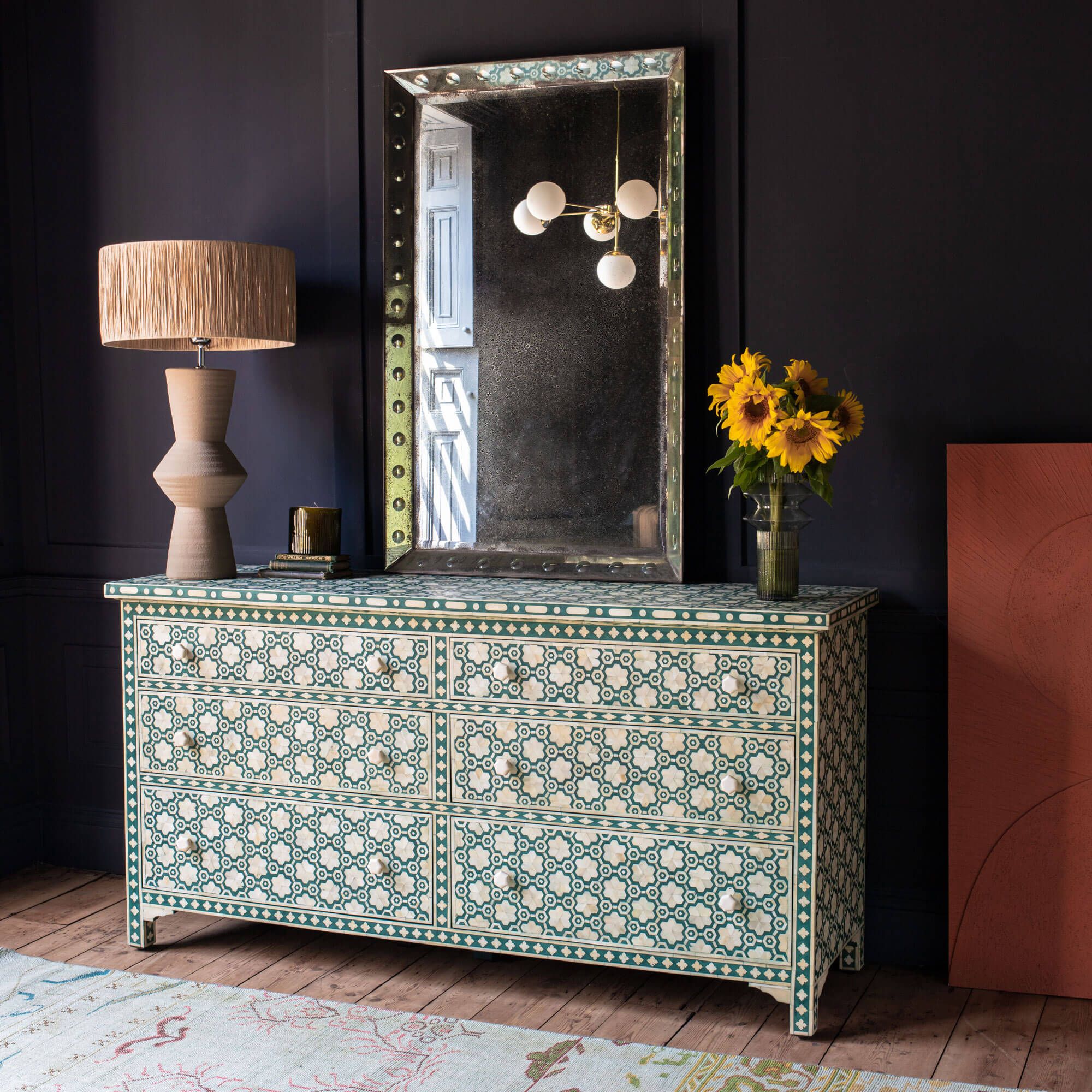 Garland Bone Inlay 6 Drawer Sideboard
