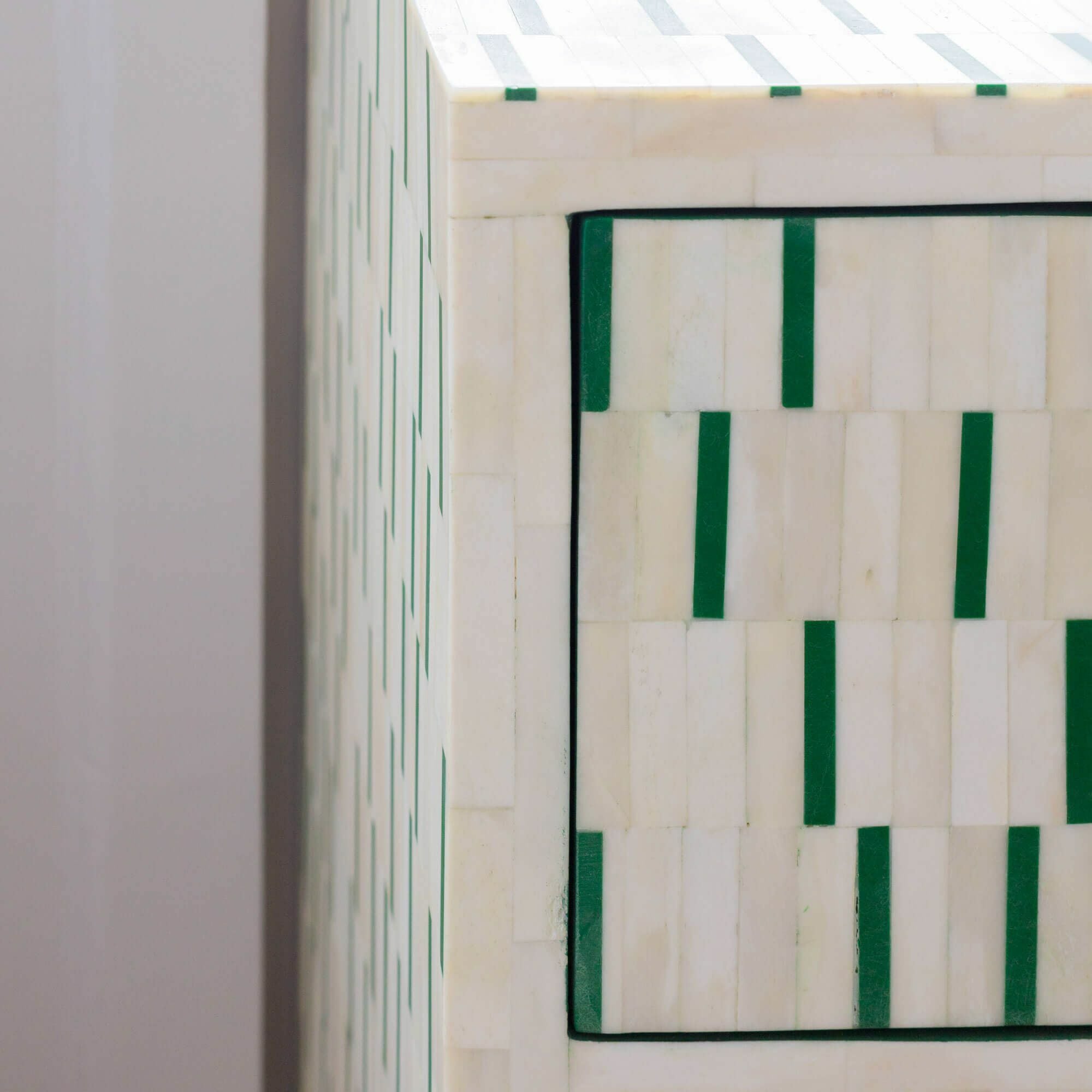 Dash Bone Inlay Chest of Drawers in Green