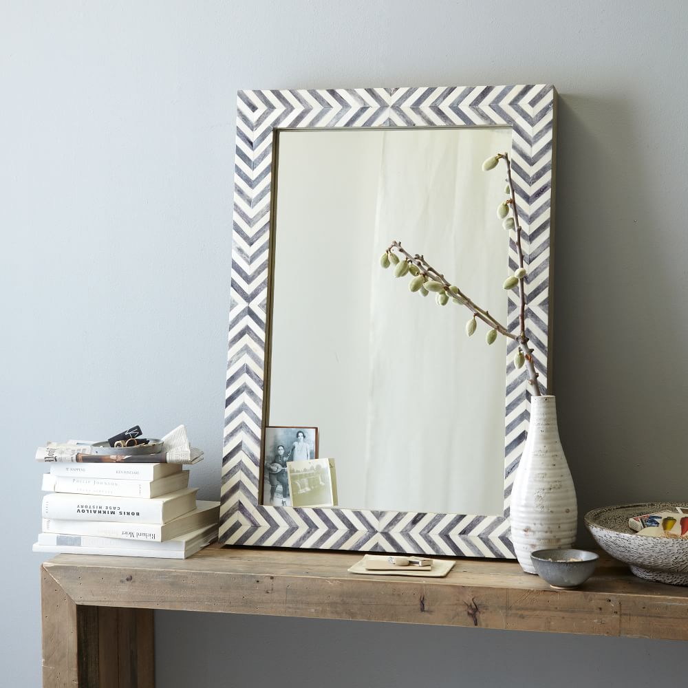 Brass & Bone Round Wall Mirror