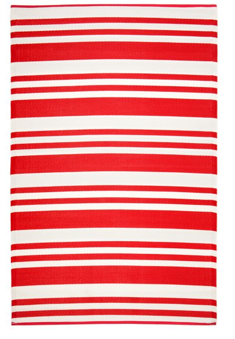 Cherai Bright Red Plastic Rug