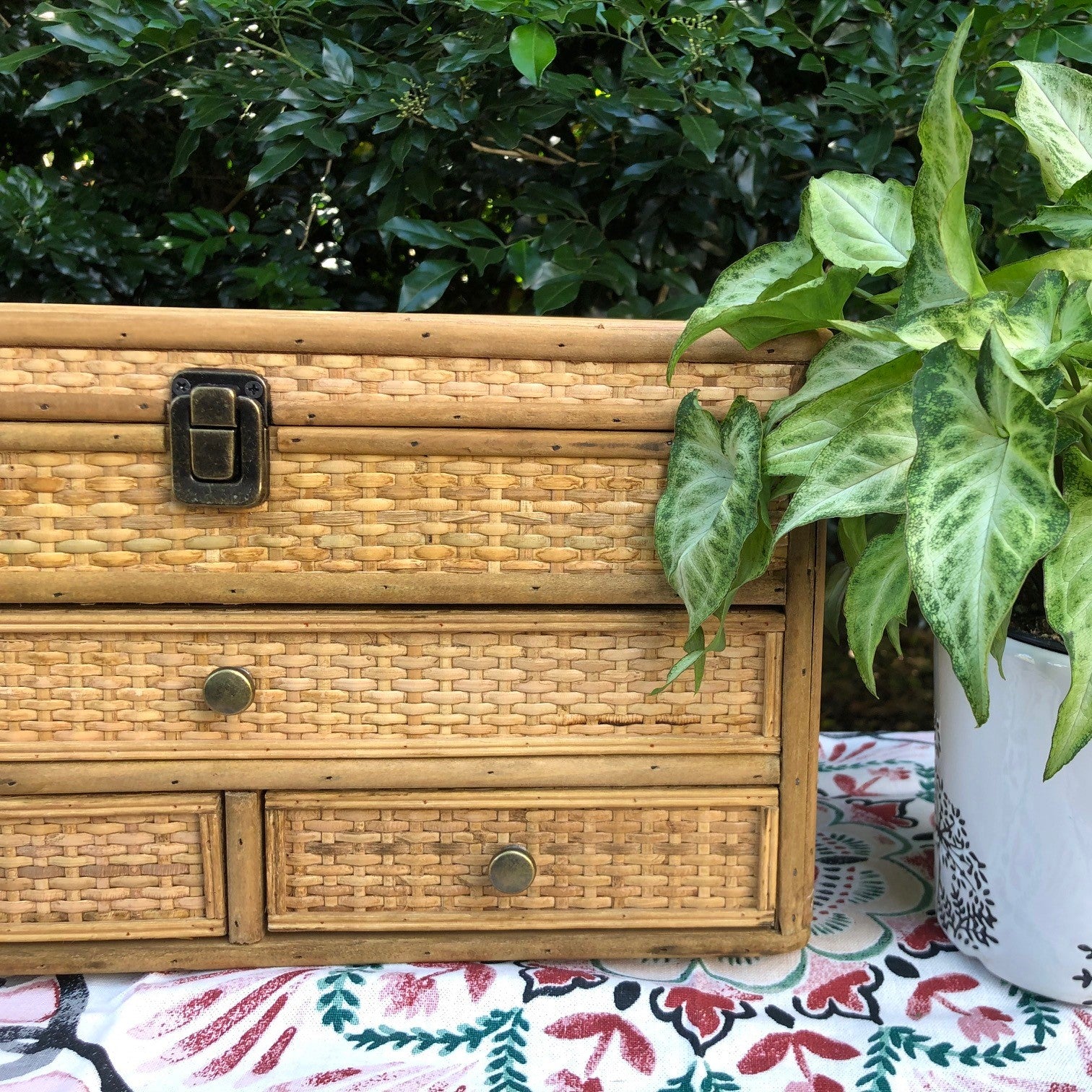 Rattan Jewellery Box