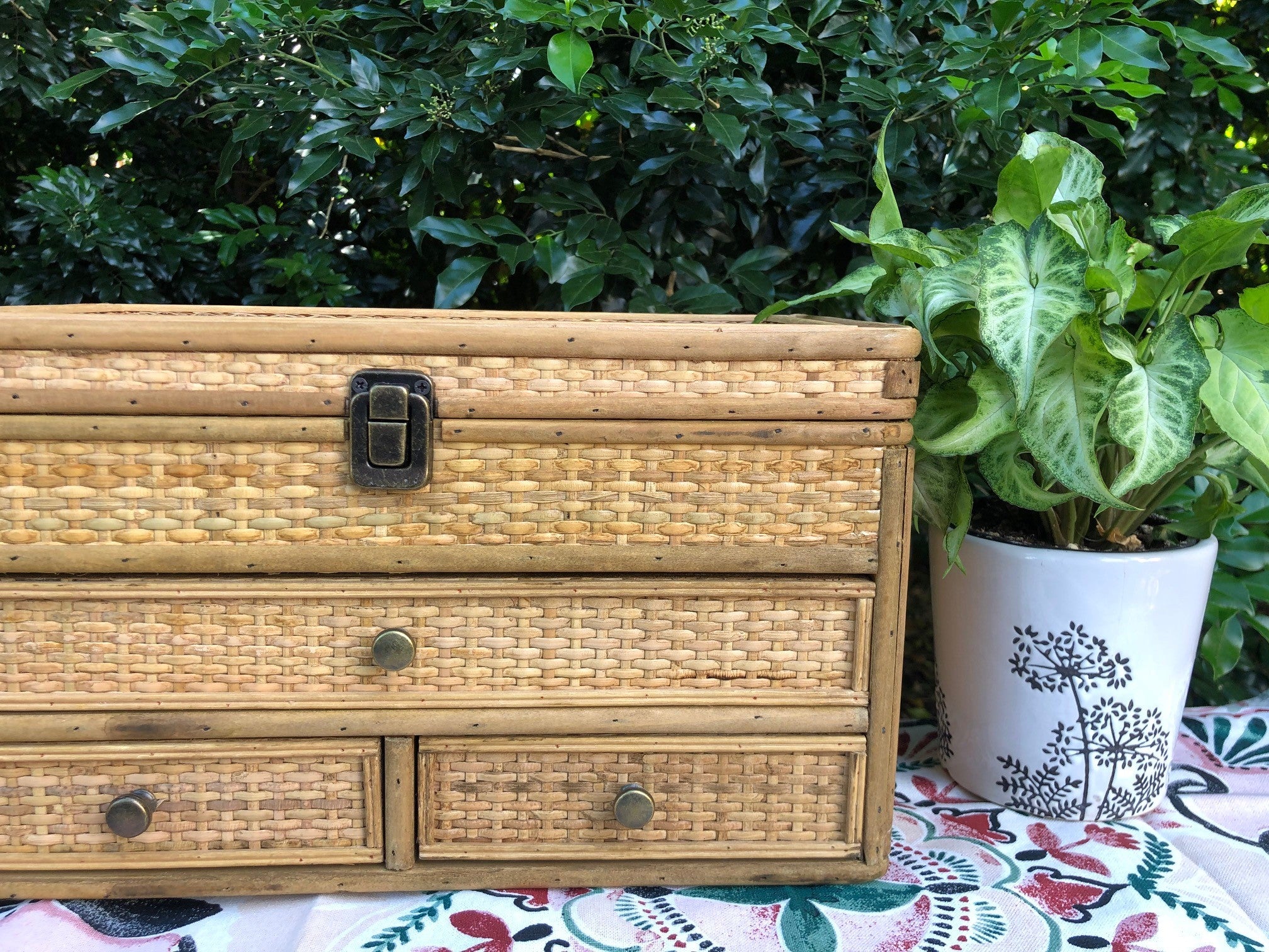 Rattan Jewellery Box