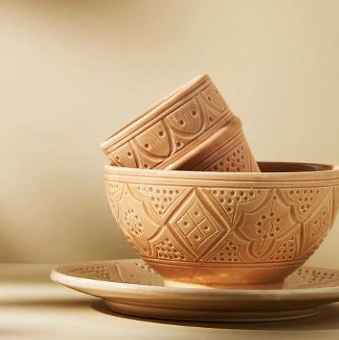 Genuine Rabat Safi Set - Large Plate, Small Plate & Bowl in White