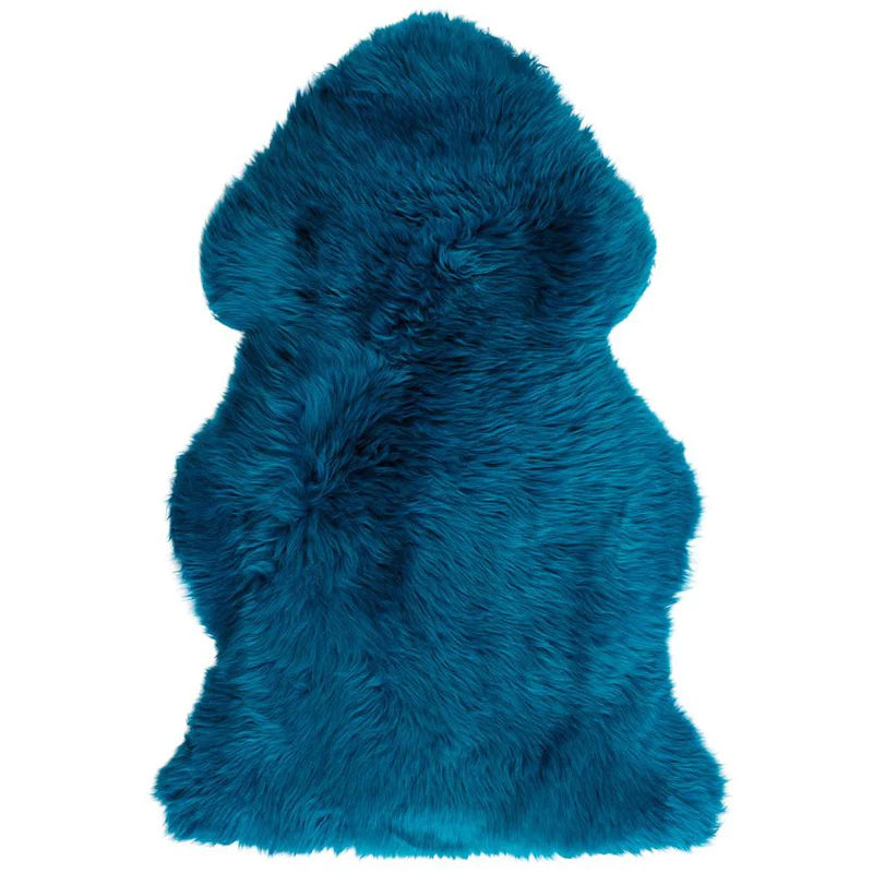 Merino Sheepskin Rug in Teal