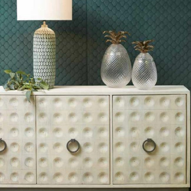 Cut Glass Pineapple Decor/Ice Bucket