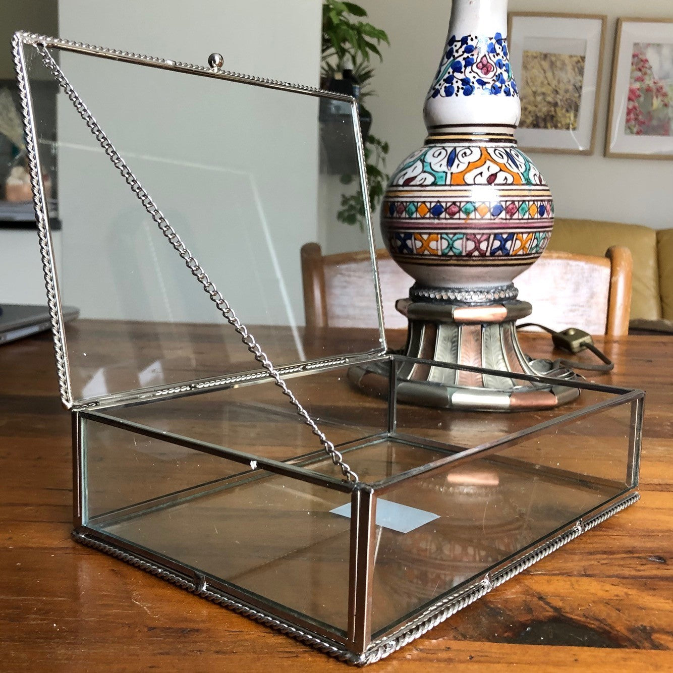 Silver & Glass Box