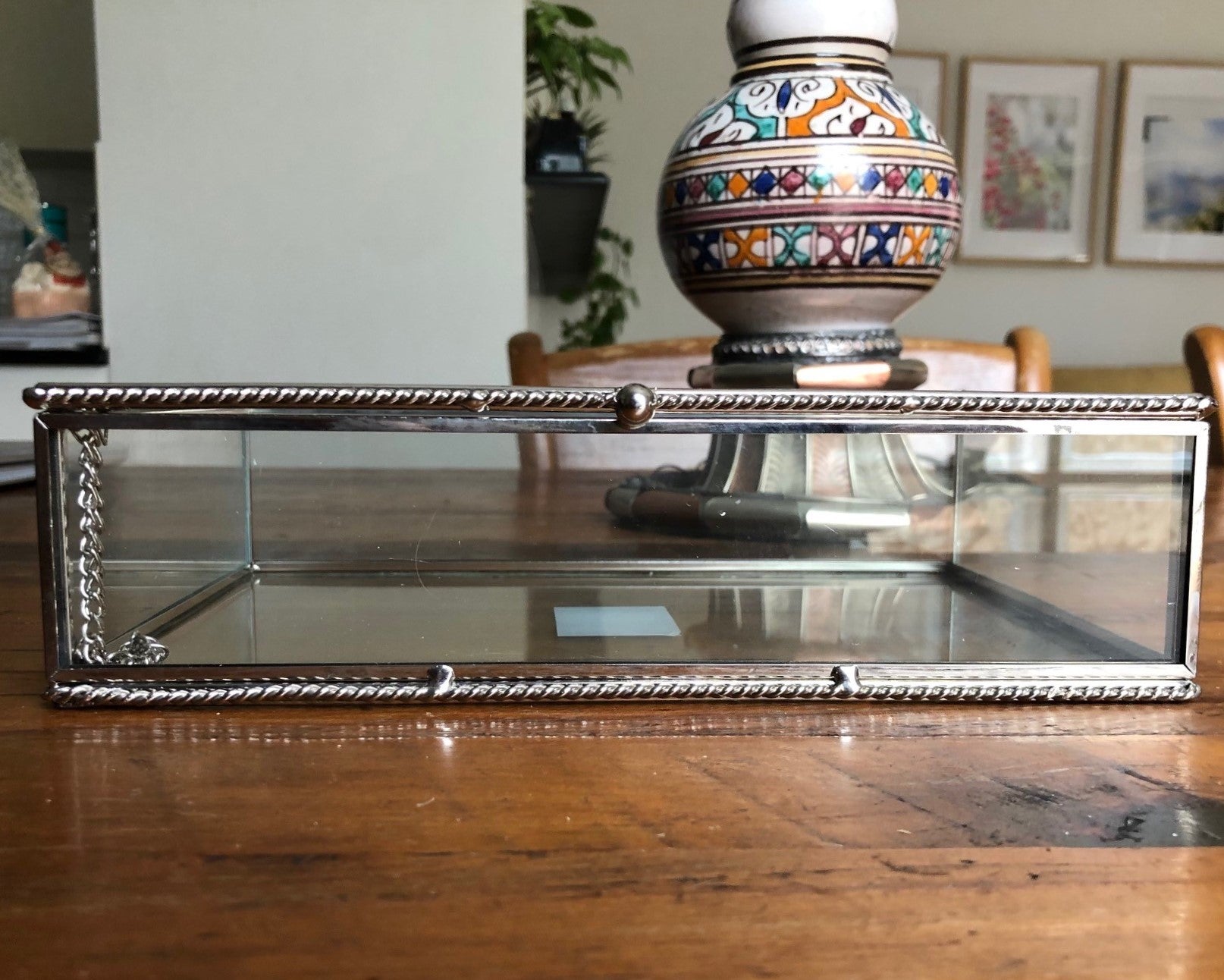 Silver & Glass Box