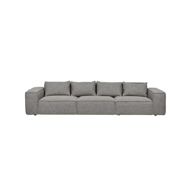 Felix Block Four Seater Sofa in Grey